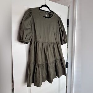 Aqua Olive Green Cotton Top